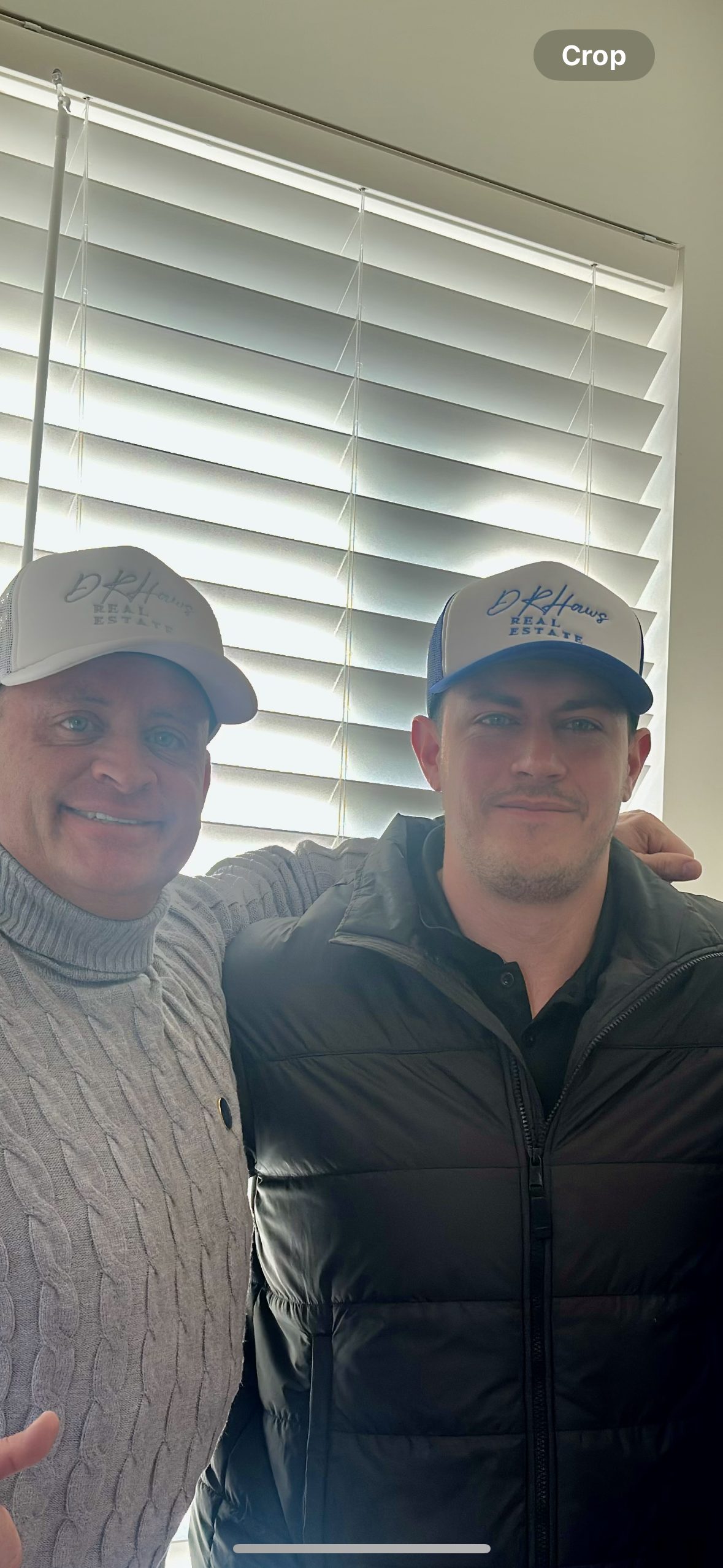 Matching Dr. Haws Real Estate caps — the brand lives on 🧢