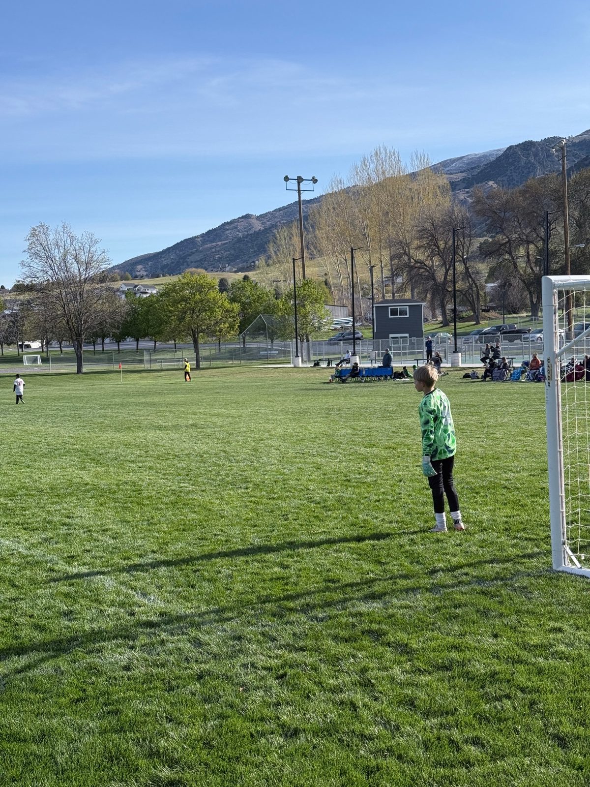 Carter guarding the net — La Roca's #1 goalkeeper 🧤
